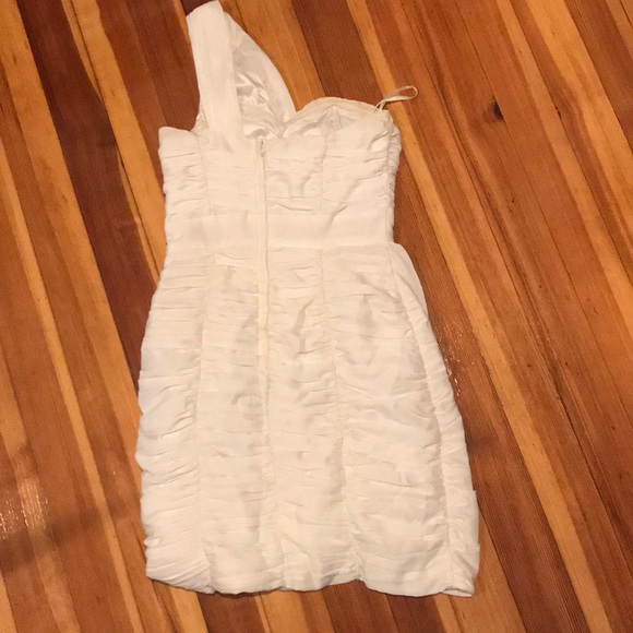 White one shoulder semi-formal dress - Picture 2 of 2